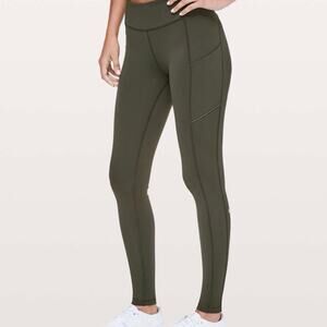 Lululemon Speed Up Tight  Full On Luxtreme 28” Dark Olive Size 6